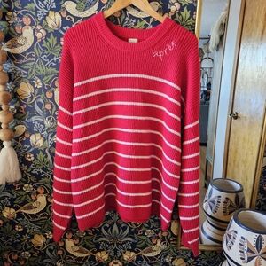 A New Day Oversized Red Knit Sweater
